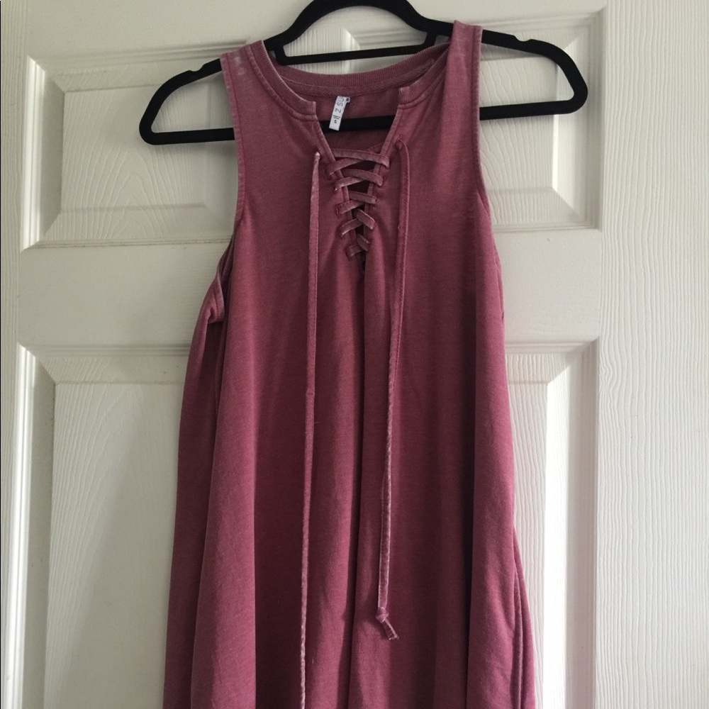 Brick red boho top or dress. Never been worn.